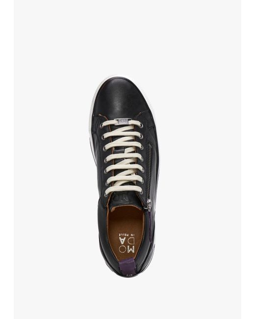 Moda In Pelle Brayleigh Black Leather Trainers