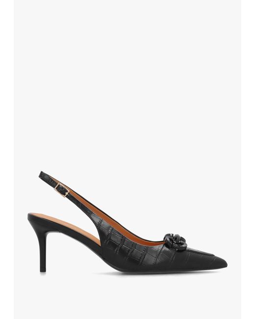 Daniel Multicolor Eppie Leather Moc Croc Mid Heel Sling Back Shoes