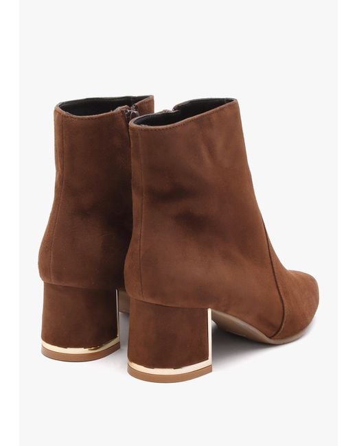 Luca Grossi Brown Block Heel Ankle Boots