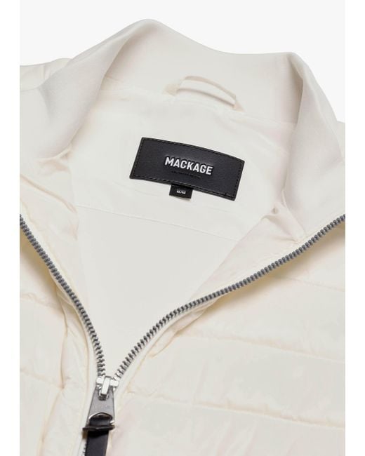 Mackage White Joyce Hybrid Peplum Cream Jacket