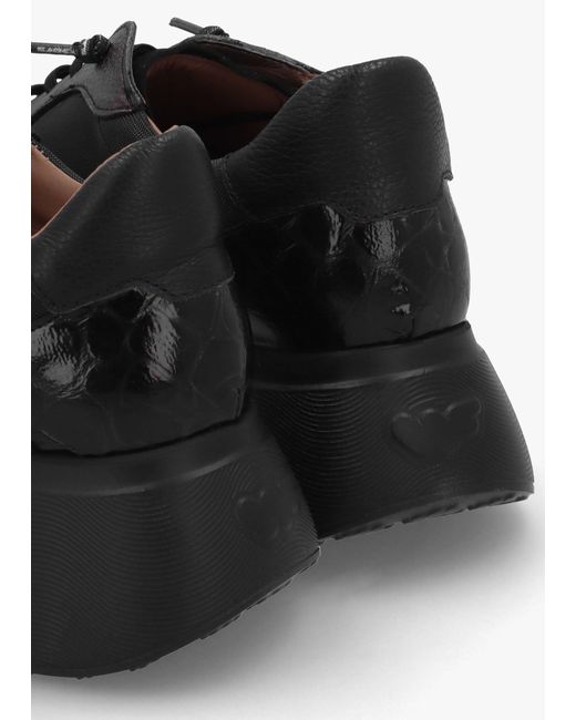 Wonders Black Roma 31 Mixed Textile Chunky Trainers