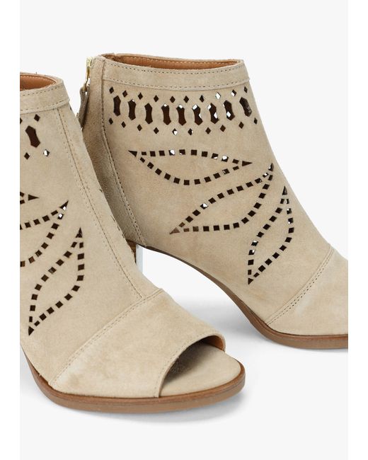 Alpe Natural Albany Perforated Block Heel Shoe Boots