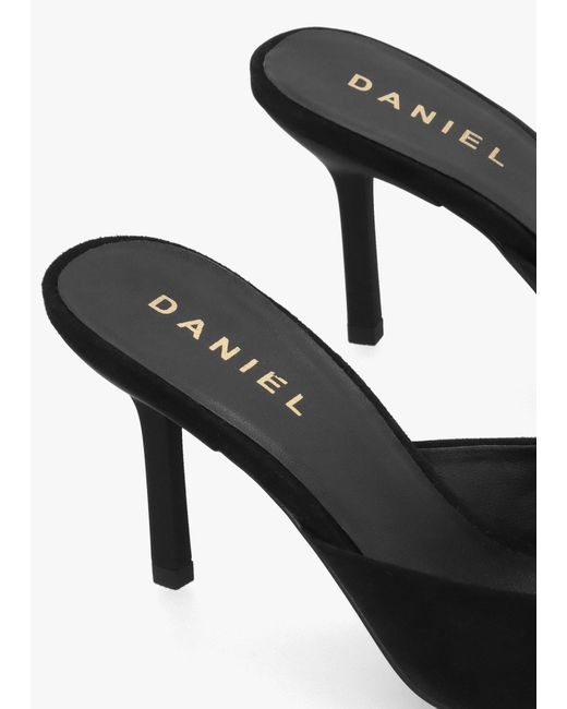 Daniel Black Etta Buckle Trim Heeled Mules