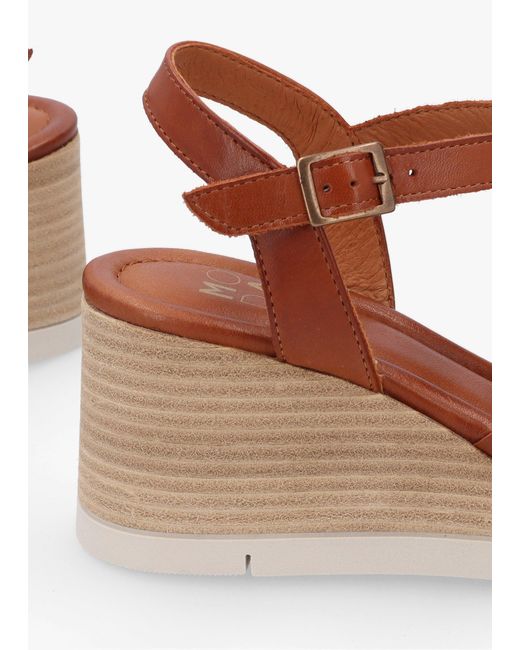 Moda In Pelle Brown Pedie Wedge Sandals