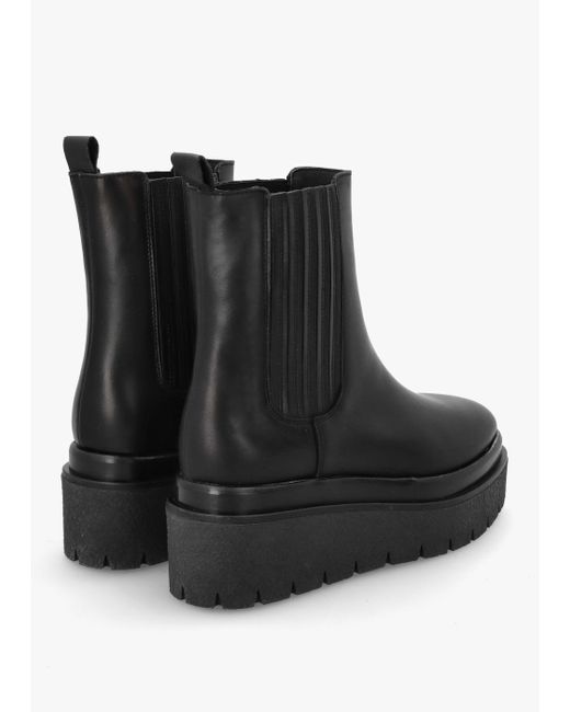 Alpe Alpie Black Leather Crepe Sole Chelsea Boots