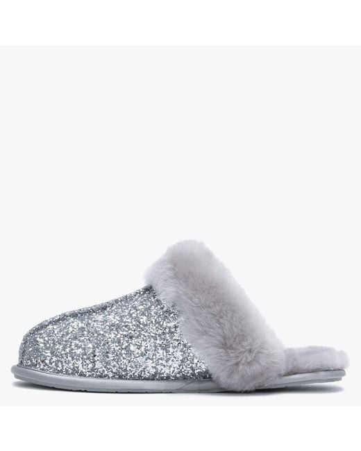 UGG Women's Scuffette Ii Cosmos Silver Glitter Slippers in Metallic | Lyst