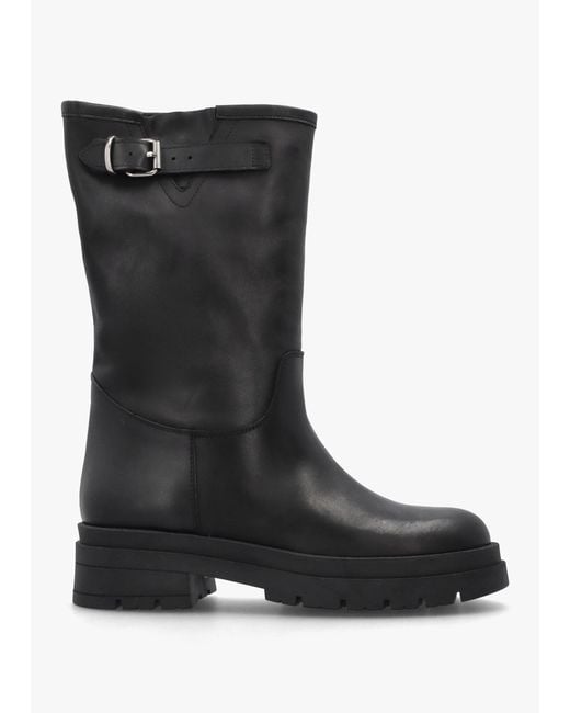 Daniel Black Wide Leg Chunky Calf Boots