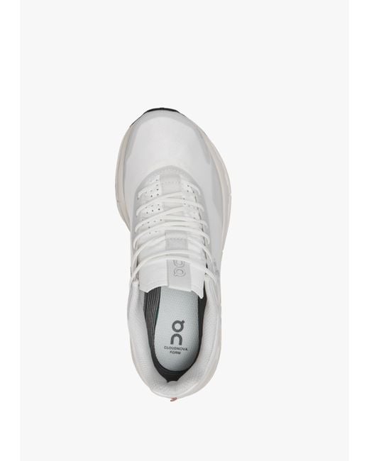 On Shoes White Cloudnova Form Mesh And Woven Low-top Trainers 7.