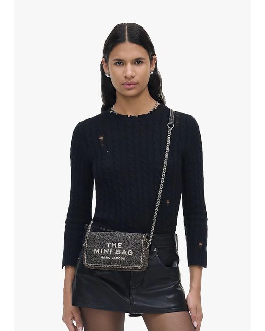 Marc Jacobs White The Denim Chain Wash Mini Cross-Body Bag