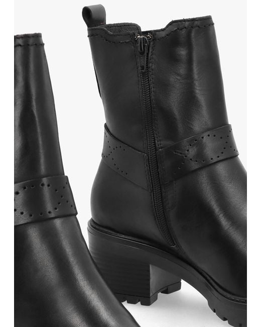 Moda In Pelle Butini Black Leather Block Heel Chelsea Boots