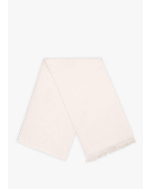 COACH Natural Bias Signature C Chalk Wool Mix Oblong Scarf