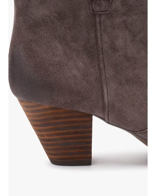 Ash Jalouse Brown Suede Western Ankle Boots