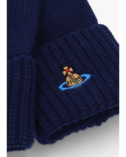 Vivienne Westwood Blue Sporty Wool Gloves