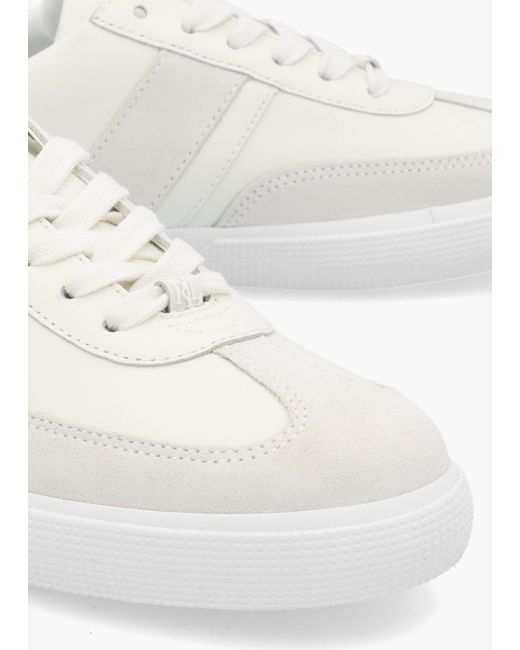 Ralph Lauren White Braylee Bianco Leather & Suede Trainers
