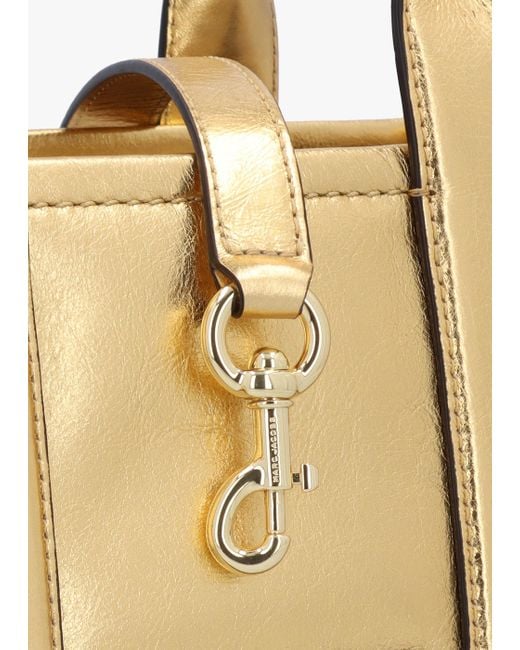 Marc Jacobs The Metallic Leather Small Gold Tote Bag