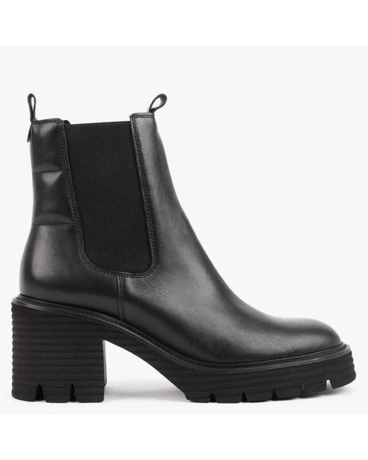 Kennel & Schmenger Punch Black Leather Block Heel Chelsea Boots | Lyst UK