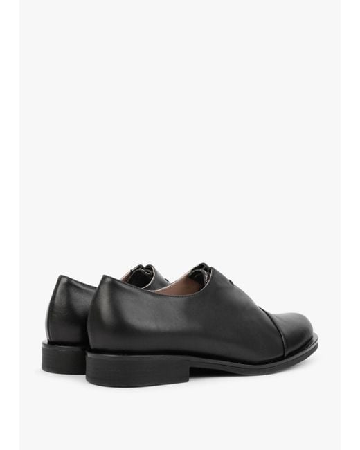 Daniel Crystie Black Leather Embellished Oxford Shoes