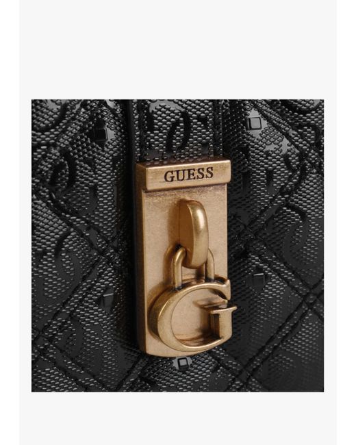 Guess Noelle Quilt Black Logo Crossbody Camera Bag Lyst