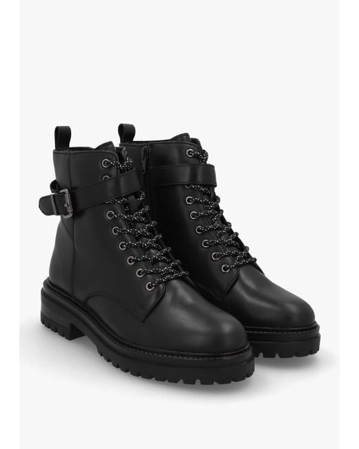 Moda In Pelle Black Omola Buckle Ankle Boots