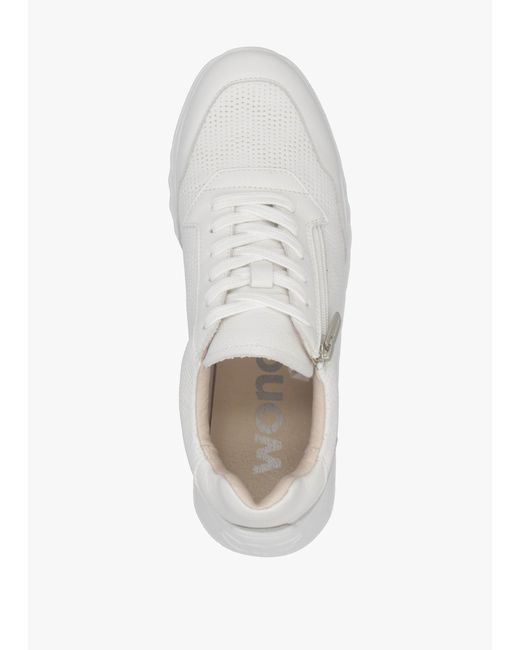 Wonders White Kyoto 71 Heartfly Wedge Trainers