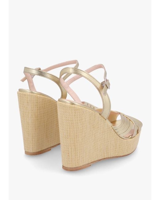 Daniel Natural Wejavery Gold Leather Wedge Sandals