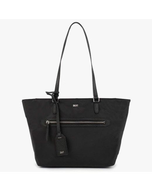 DKNY Medium Casey Black Nylon Tote Bag