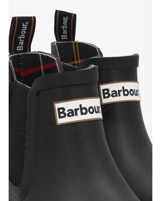 Barbour Black Halton Ankle Wellington Boots