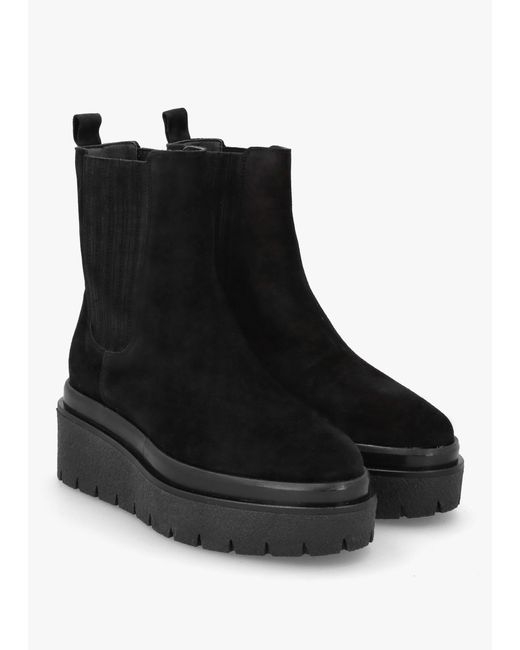 Alpe Alpie Black Suede Crepe Sole Chelsea Boots