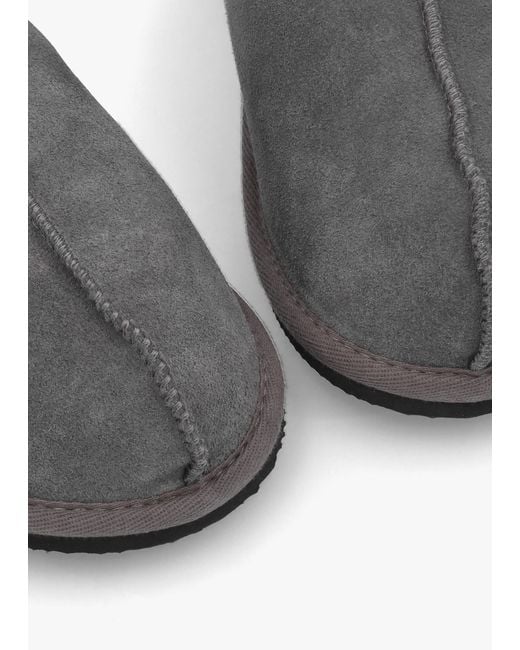 Daniel Gray Men's Shutoff Grey Shearling Slippers for men
