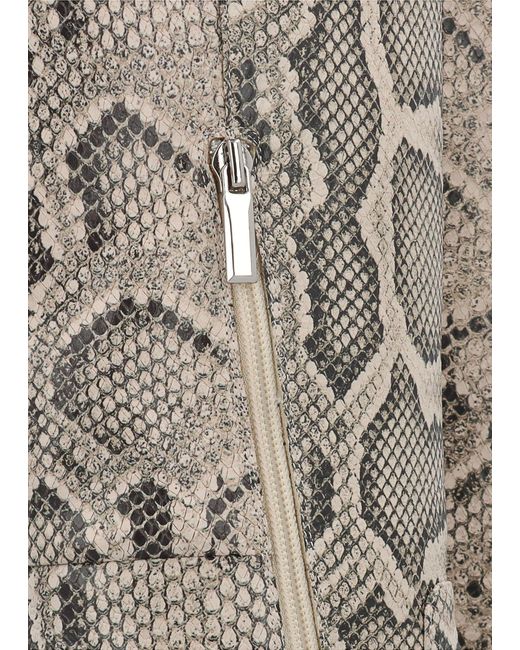 Daniel White Saffia Leather Reptile Slim Heel Knee Boots