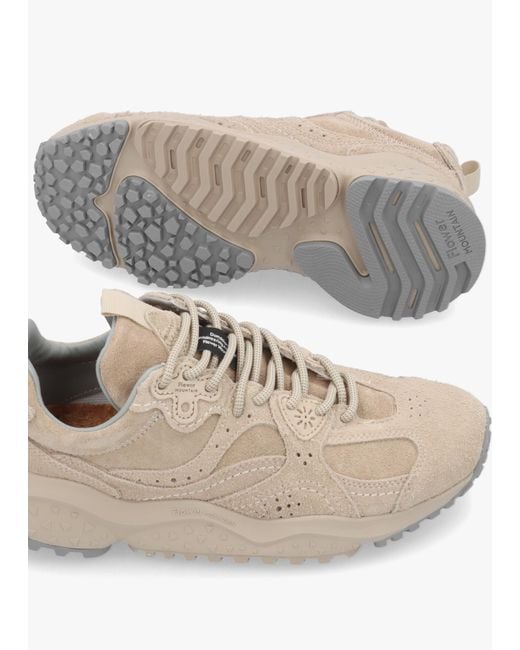 Flower Mountain White Wave Hairy Suede Trainers