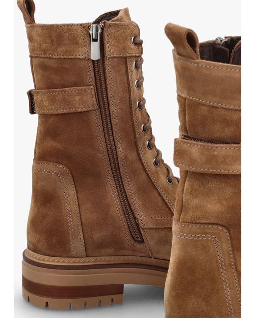 Daniel Brown Idris Tan Suede Ankle Strap Biker Boots