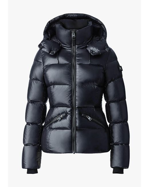 Mackage Blue Women's Madalyn-v Lustrous Light Down Black Jacket