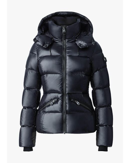 Mackage Blue Women's Madalyn-v Lustrous Light Down Black Jacket