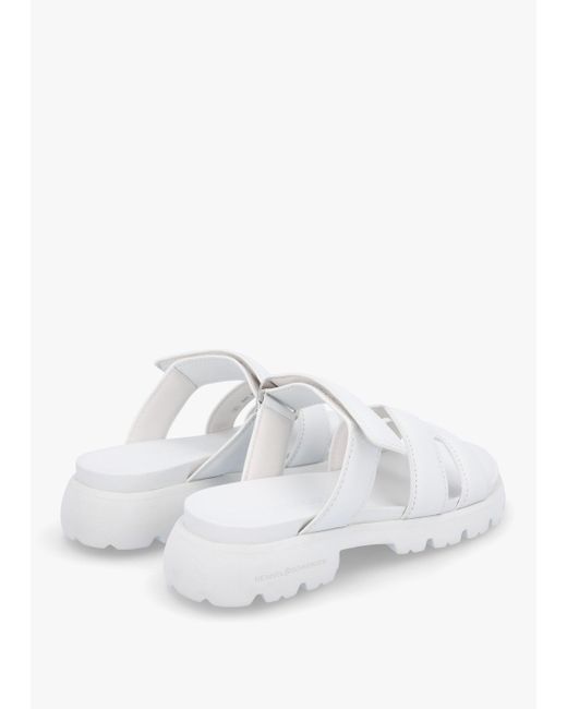 Kennel & Schmenger White Skill Bianco Leather Chunky Mules