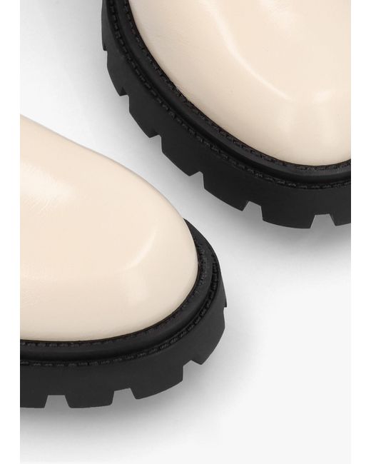 Alpe Acorn White Patent Leather Lace Up Ankle Boots