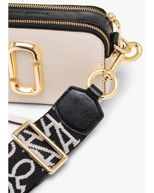 Marc Jacobs Natural The Snapshot Cloud White Multi Leather Camera Bag
