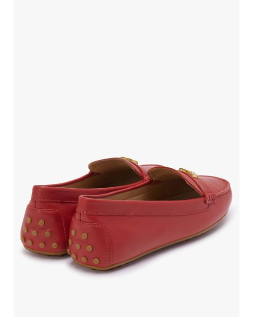 Lauren by Ralph Lauren Barnsbury Red Leather Loafers