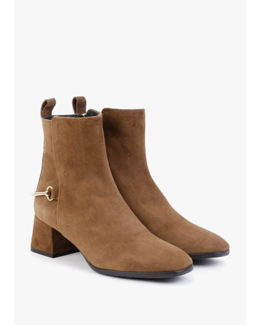 Daniel Evalena Brown Suede Block Heel Ankle Boots