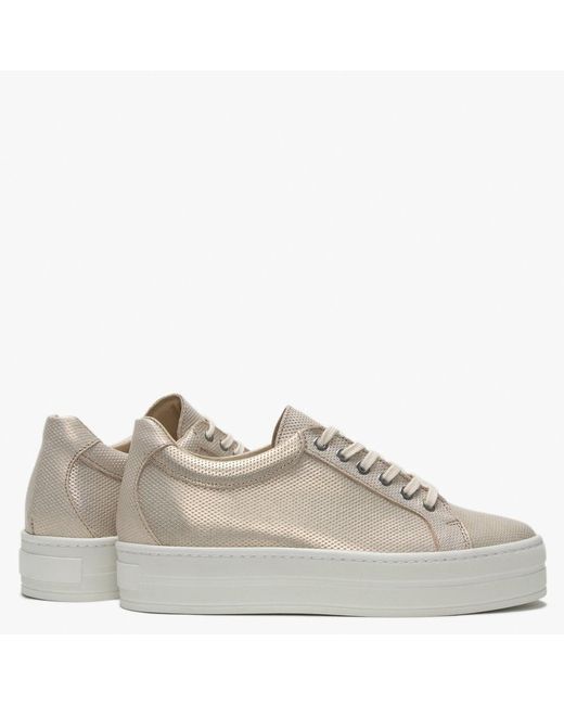 metallic flatform trainers