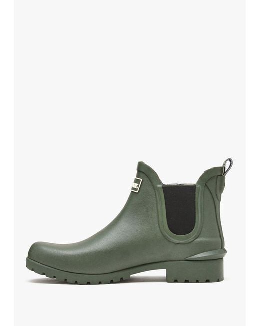 Barbour Green Wilton Rubber Welly Boots