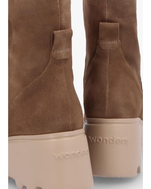 Wonders Brown Leeds Taupe Suede Wedge Ankle Boots