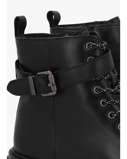 Moda In Pelle Black Omola Buckle Ankle Boots