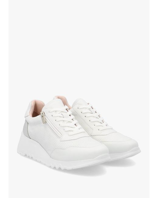 Wonders White Kyoto 71 Heartfly Wedge Trainers