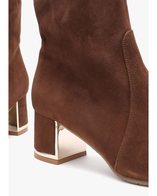 Luca Grossi Brown Block Heel Ankle Boots