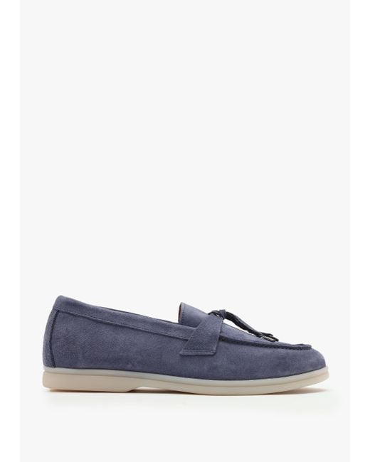 Daniel Siani Blue Suede Loafers