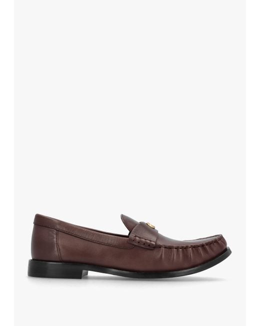 COACH Brown Jolene Leather Loafer