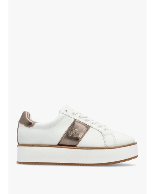 Ralph Lauren Amelia Snow White Twilight Flatform Trainers