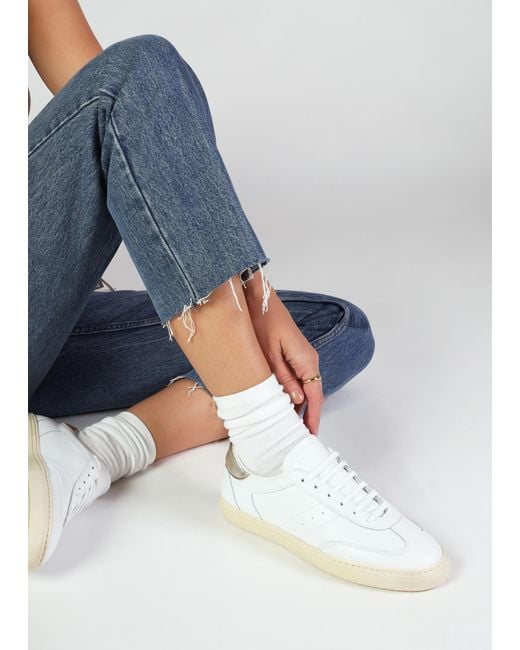 Daniel Thamby White Leather Low Profile Trainers