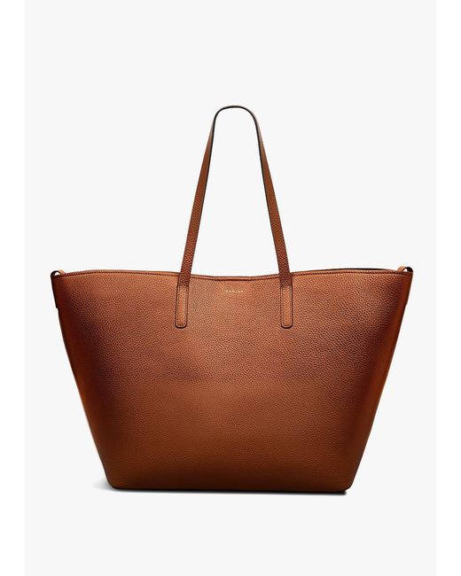 Radley Brown Large Dukes Place Open Top Saddle Leather Tote Bag